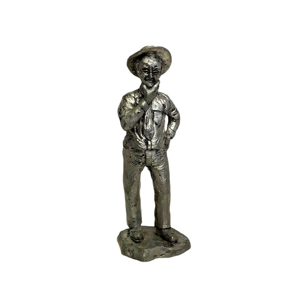 VTG Artist Study In Lead For Bronze Sculpture HTF 20th Century “Thinking Man”